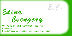 edina csengery business card